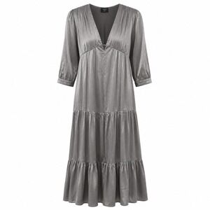 VICI Metallic Tiered Midi Dress Womens S Sirencore Luxe Shimmer Occasion